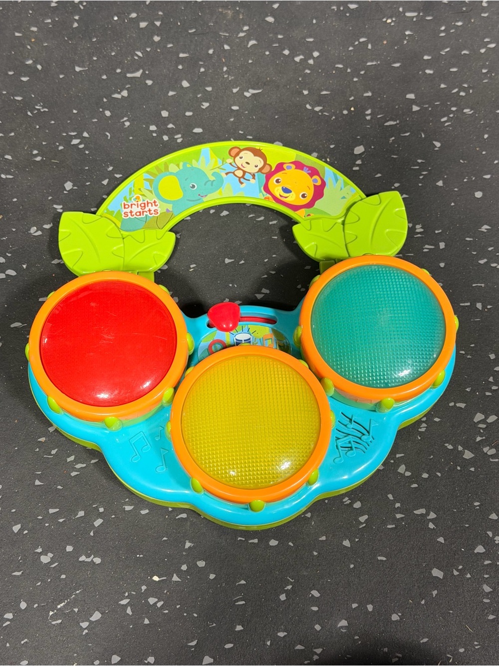 Bright Starts Kids Drum Toy - Red, Yellow, Green